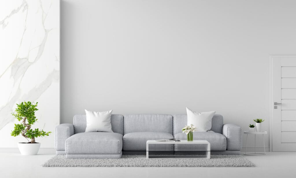 minimalistyczne jasne wnętrza